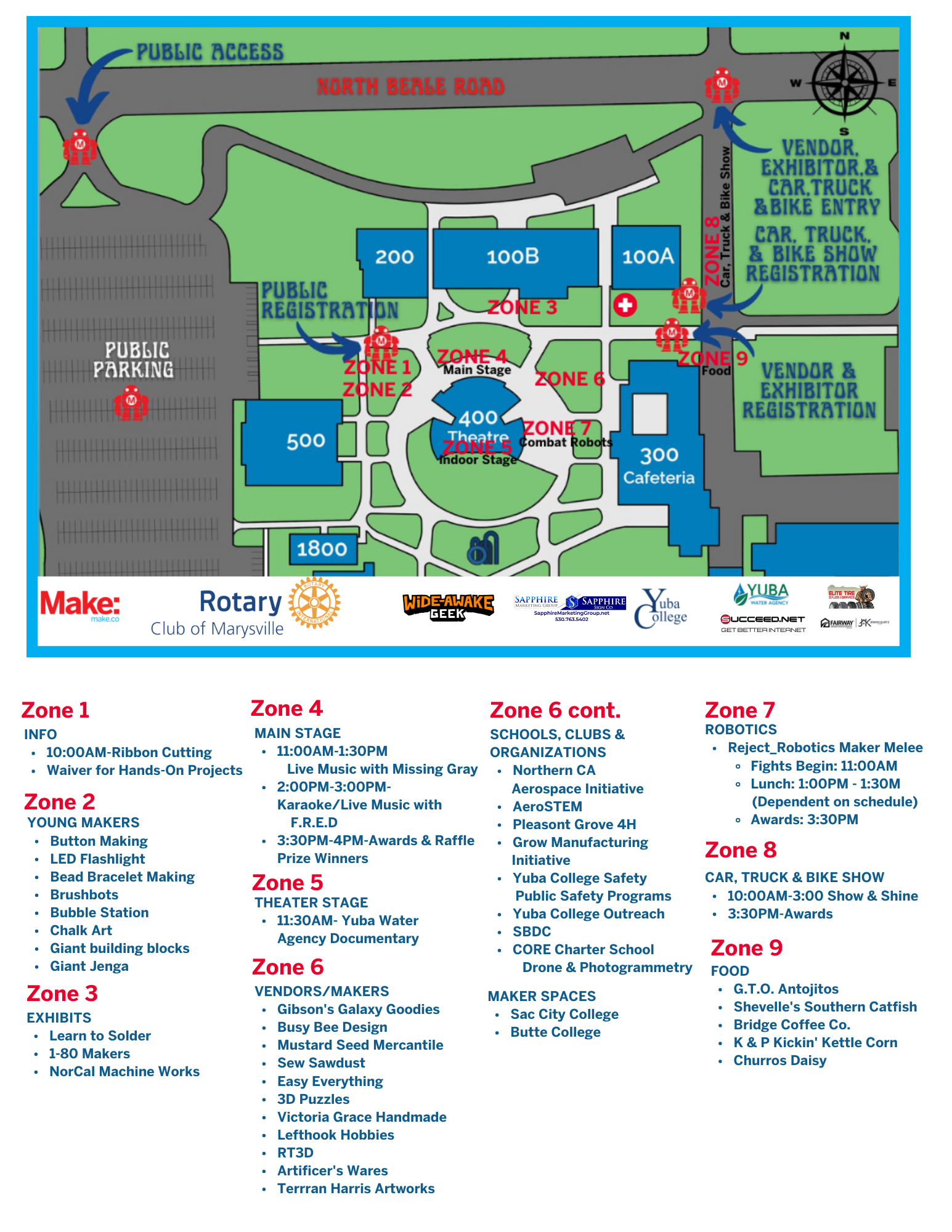 Event Map - Yuba Sutter Maker Faire